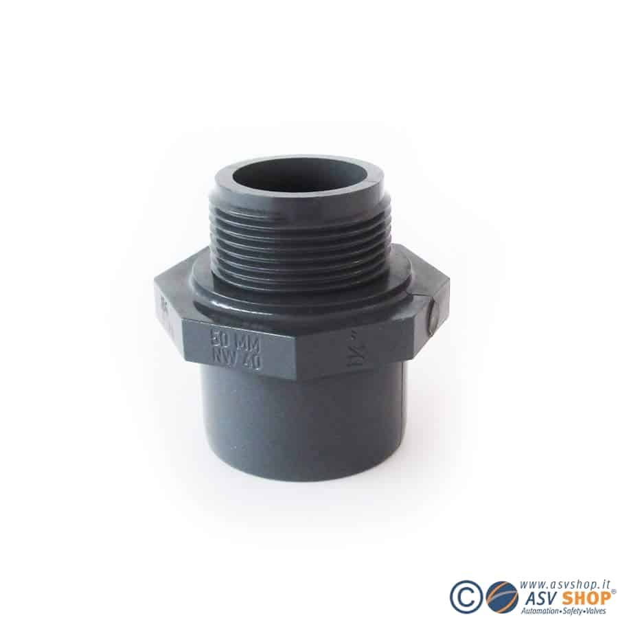 ADATTATORE MISTO PVC D. 50 X 40 X 1 1/2" Adattatore Misto PVC- FWFL - Foto 9