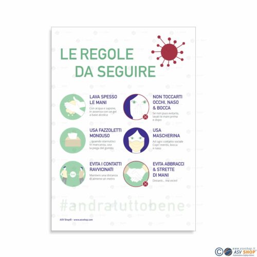 Cartello COVID: Regole da seguire