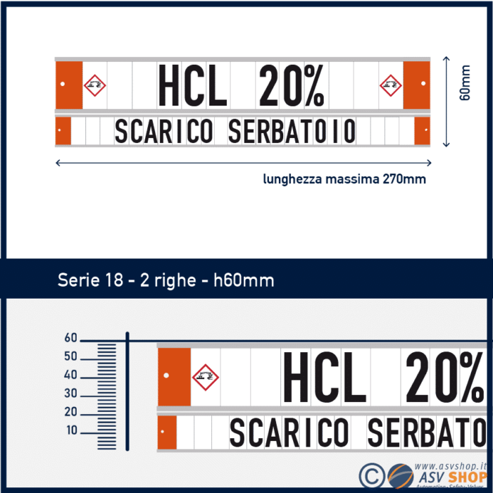 Etichette identificazione tubi